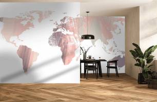 Wybierz Fototapeta Mapa minimalistyczna Mapa tapety świata na ścianę