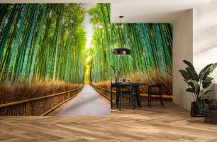 Wybierz Fototapeta bambusowy gaj Mural na ścianie rozszerzający się przestrzeń na ścianę