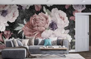 Wybierz Fototapeta Klasyczne kwiaty Tapeta w sypialni na ścianę