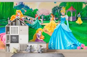 Wybierz Fototapeta Trzy księżniczki Tapety do pokoju dziecięcego na ścianę