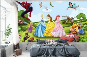 Wybierz Fototapeta Bajkowi księżniczki Tapety do pokoju dziecięcego na ścianę