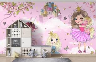 Wybierz Tapeta Księżniczki dla dziewczynek Tapety do pokoju dziecięcego na ścianę