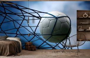 Wybierz Fototapeta piłka w siatce Sportowe tapety na ścianę
