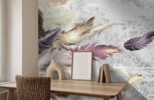 Wybierz Fototapeta fioletowe pióra Pióra tapety na ścianę