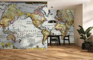 Wybierz Fototapeta Stara mapa Mapa tapety świata na ścianę