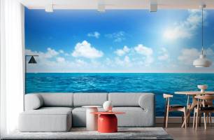 Wybierz Fototapeta Morze z chmurami Tapeta w łazience na ścianę