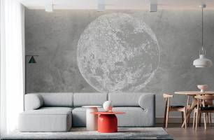 Wybierz Fototapeta szary księżyc minimalizm  na ścianę