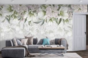 Wybierz Fototapeta Kwiaty z sufitu Tapeta w salonie na ścianę
