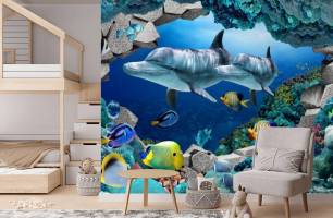 Wybierz Fototapeta 3D morskie zwierzęta  na ścianę