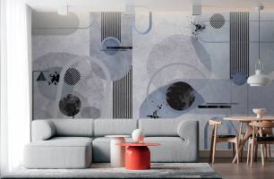 Wybierz Fototapeta Geometryczny wzór Tapeta w salonie na ścianę