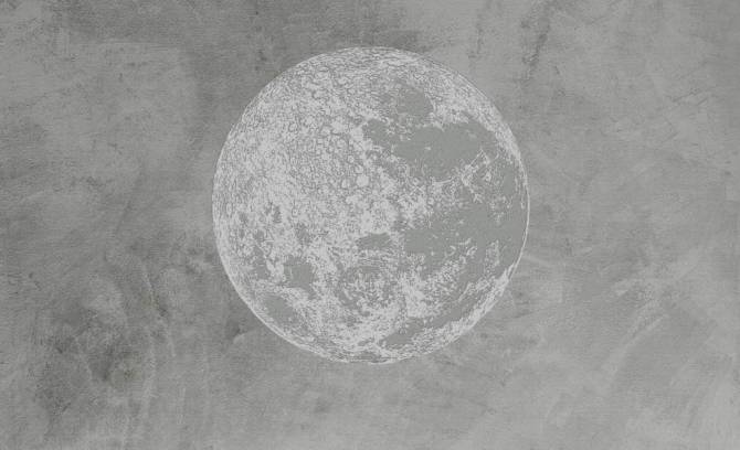 Fototapeta szary księżyc minimalizm