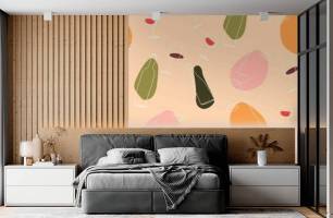 Wybierz Fototapeta Kieliszek butelki w kolorze brzoskwiniowym Tapeta do kuchni na ścianę