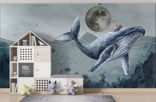 Wybierz Fototapeta Orka z rybami Tapety do pokoju dziecięcego na ścianę