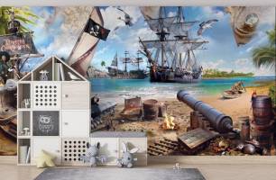 Wybierz Fototapeta statki Tapety do pokoju dziecięcego na ścianę