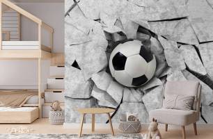 Wybierz Fototapeta piłka nożna 3D Tapety do pokoju dziecięcego na ścianę