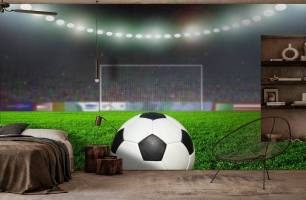 Wybierz Fototapeta piłka na stadionie Sportowe tapety na ścianę