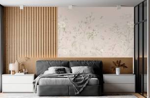 Wybierz Fototapeta Gałęzie z minimalizmem ptaków Tapeta w sypialni na ścianę