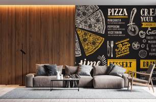 Wybierz Fototapeta Pizza Tapeta na kawiarnię na ścianę