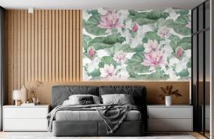 Wybierz Fototapeta Lotosu kwiaty Tapeta w sypialni na ścianę