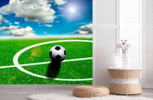 Wybierz Tapeta Piłka na polu Sportowe tapety na ścianę