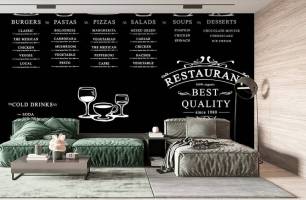 Wybierz Fototapeta menu restauracji Tapeta na kawiarnię na ścianę