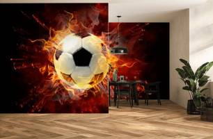 Wybierz Tapeta Ball In Fire Sportowe tapety na ścianę
