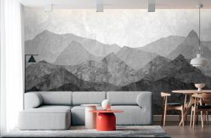Wybierz Fototapety szare góry 3d Tapeta w sypialni na ścianę