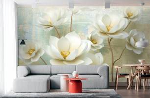 Wybierz Fototapeta Kwiaty 3d Tapeta w sypialni na ścianę