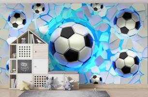 Wybierz Fototapeta kule 3D Kolekcja tapet piłkarskich na ścianę